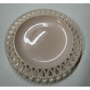 Fenton Glass Pastel Plate Open Hearts Edge 1954-1956